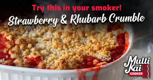 Smoked Strawberry & Rhubarb Crumble