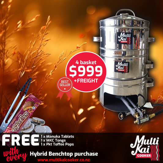 MultiKai 4 Basket Hybrid Benchtop Special (dispatch up to 3 working days once payment has been made)