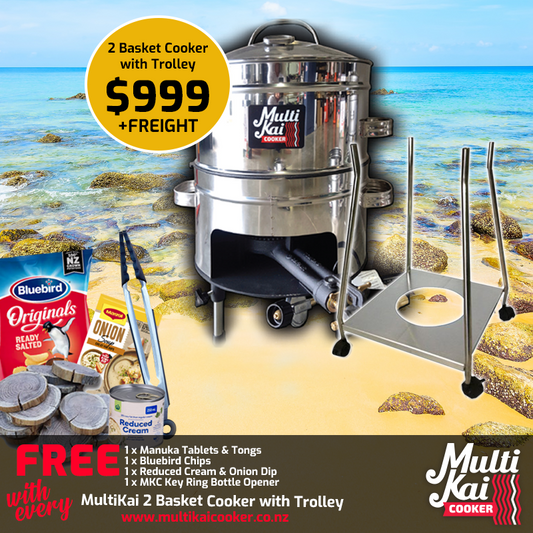 MultiKai 2 Basket Cooker with Trolley (dispatch up to 3 working days once payment has been made)