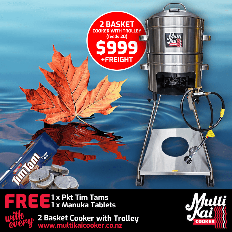 MultiKai 2 Basket Cooker with Trolley (dispatch up to 2 working days once payment has been made)