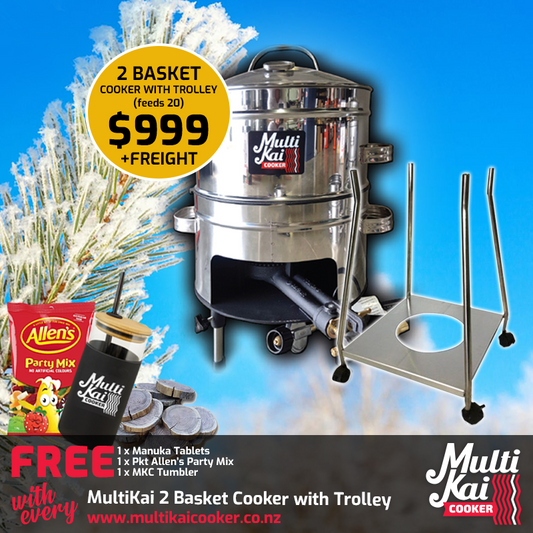 MultiKai 2 Basket Cooker with Trolley (dispatch up to 3 working days once payment has been made)
