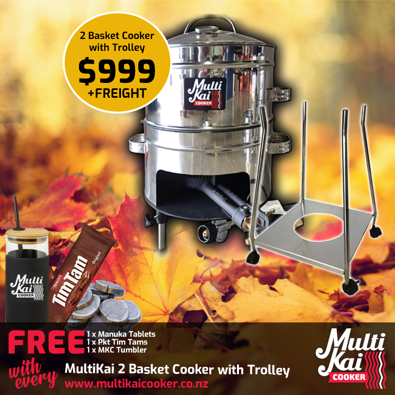 MultiKai 2 Basket Cooker with Trolley (dispatch up to 3 working days once payment has been made)