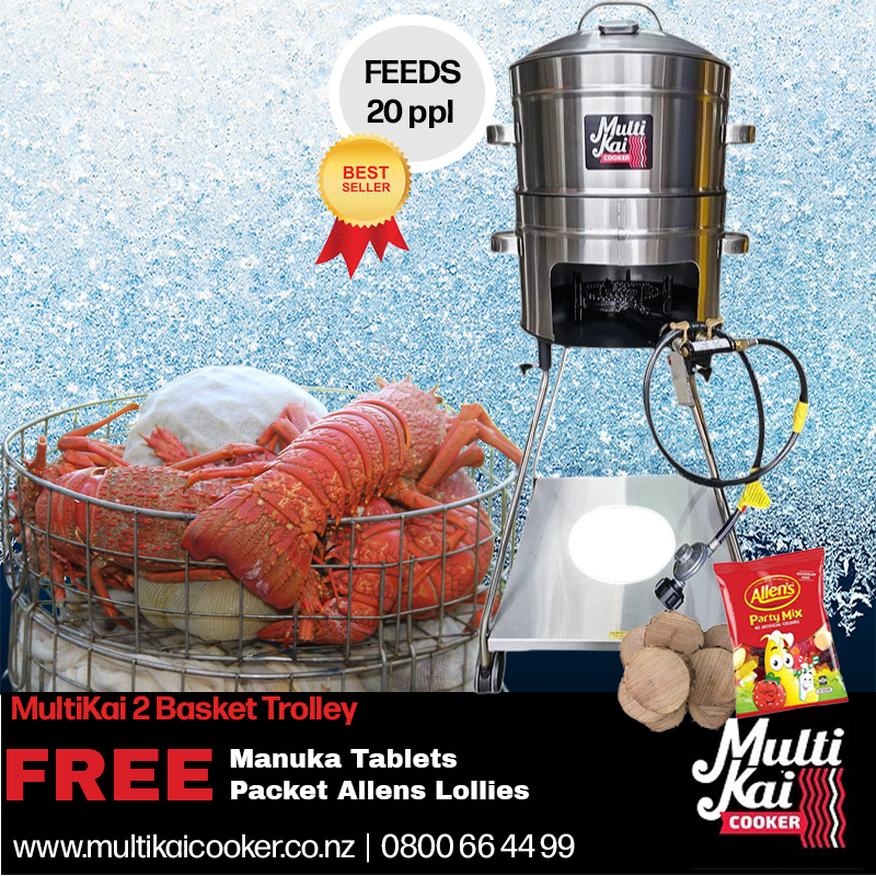 MultiKai 2 Basket Cooker with Trolley (Please allow 4-5 days for production and dispatch)