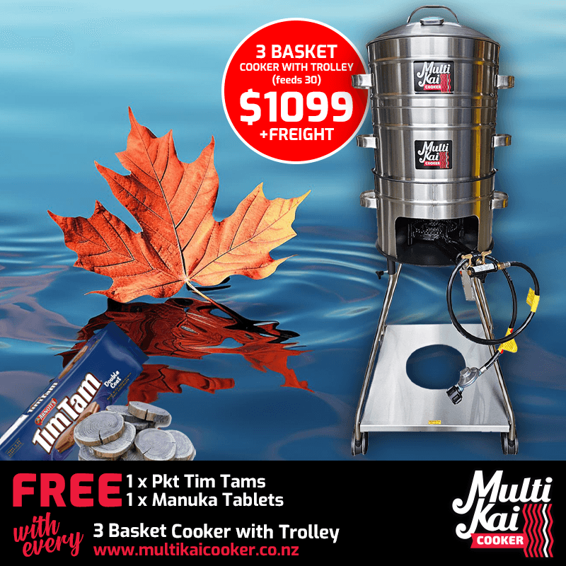 MultiKai 3 Basket Cooker with Trolley (dispatch up to 2 working days once payment has been made)