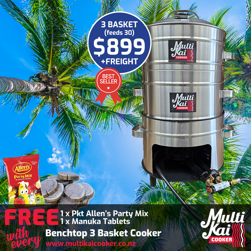 MultiKai 3 Basket Family Benchtop Special (dispatch up to 2 working days once payment has been made)