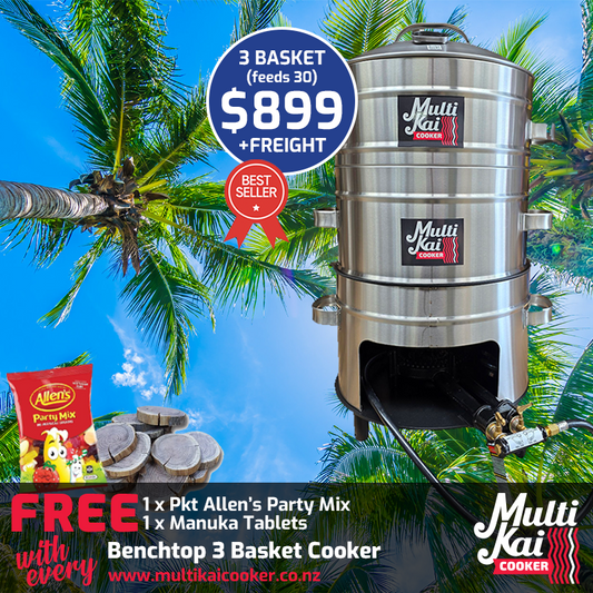 MultiKai 3 Basket Family Benchtop Special (dispatch up to 2 working days once payment has been made)