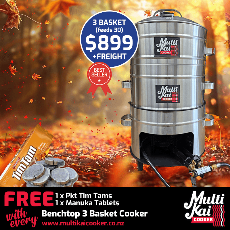 MultiKai 3 Basket Family Benchtop Special (dispatch up to 2 working days once payment has been made)