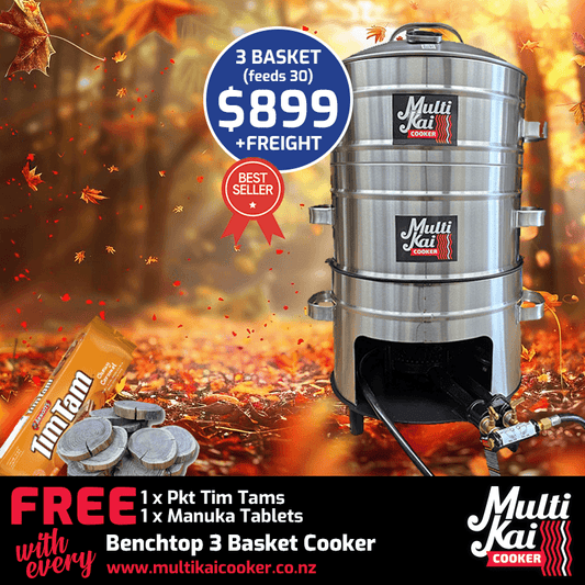MultiKai 3 Basket Family Benchtop Special (dispatch up to 2 working days once payment has been made)