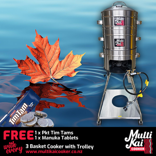 MultiKai 3 Basket Cooker with Trolley (dispatch up to 2 working days once payment has been made)