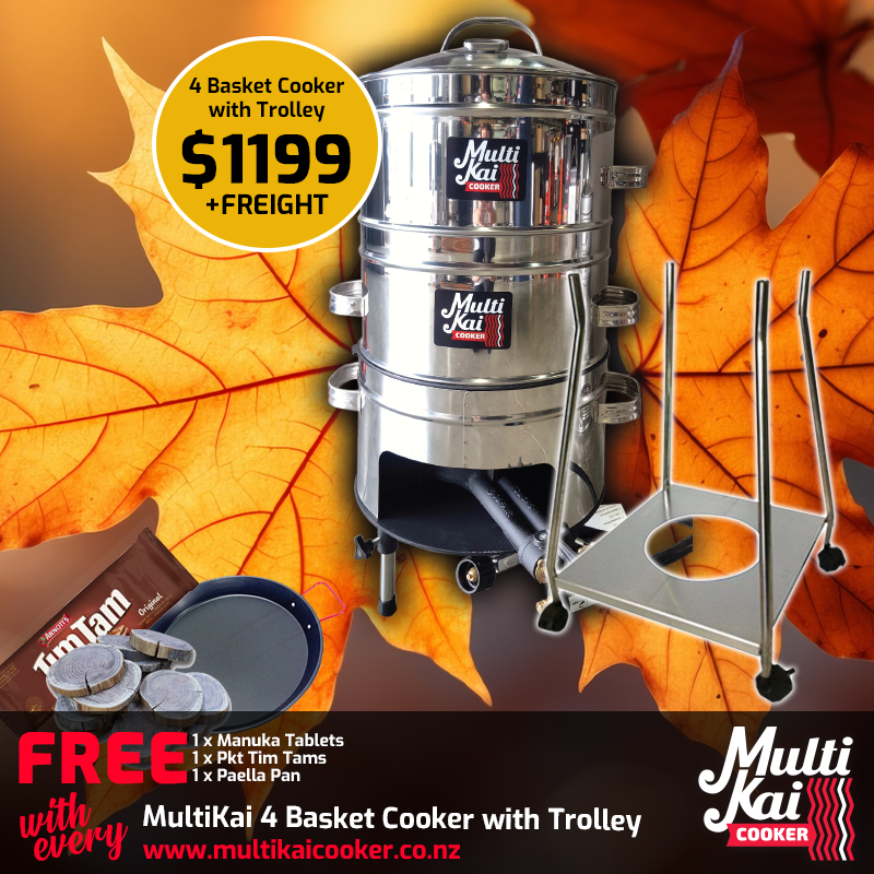 MultiKai 4 Basket Cooker with Trolley (dispatch up to 3 working days once payment has been made)