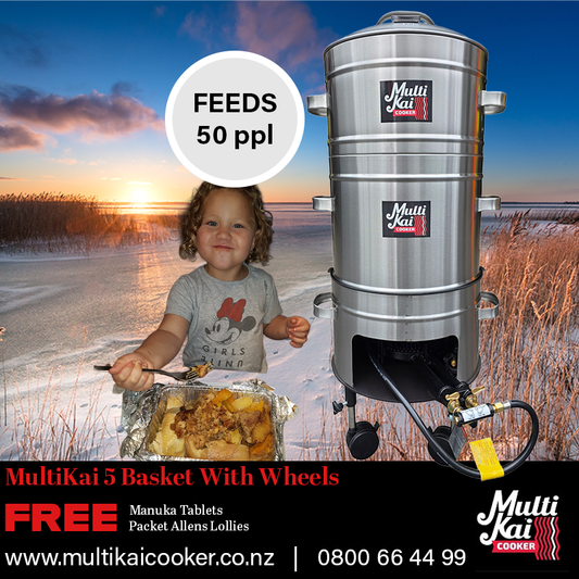 5 Basket Cooker with Wheels (Please allow 4-5 days for dispatch)