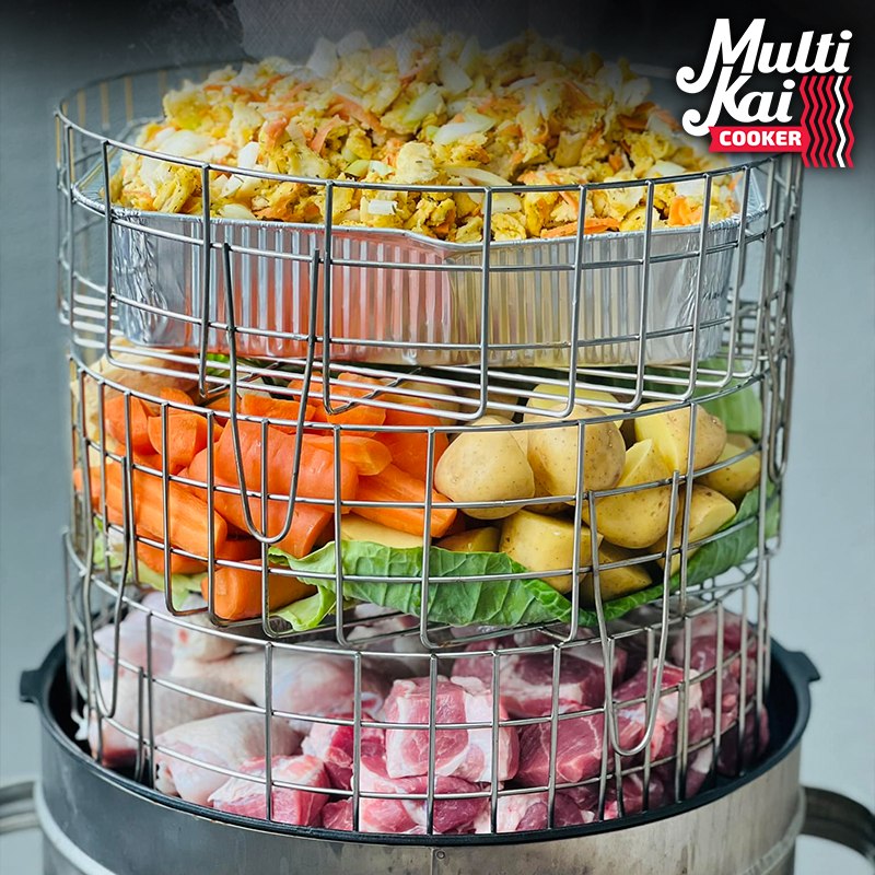 MultiKai 3 Basket Cooker with Trolley (dispatch up to 5 working days once payment has been made)