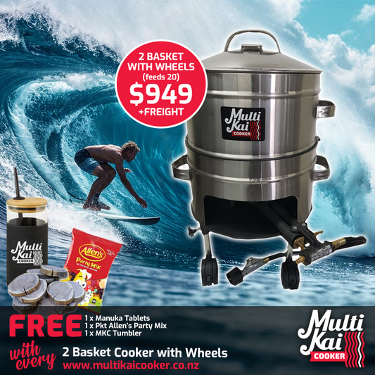 2 Basket Cooker With Wheels (dispatch up to 2 working days once payment has been made)