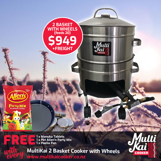 2 Basket Cooker With Wheels (dispatch up to 3 working days once payment has been made)