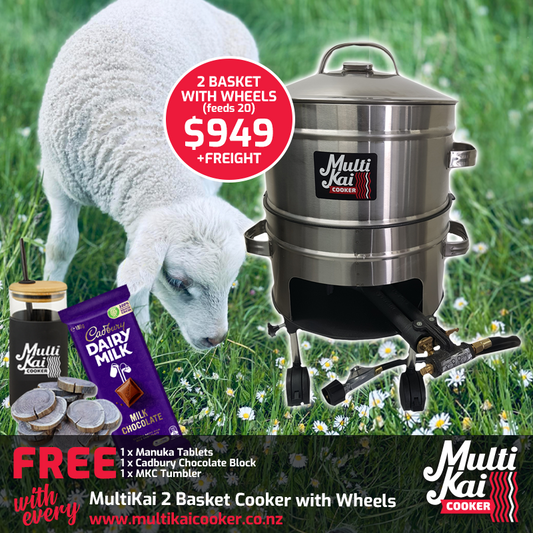 2 Basket Cooker With Wheels (dispatch up to 3 working days once payment has been made)