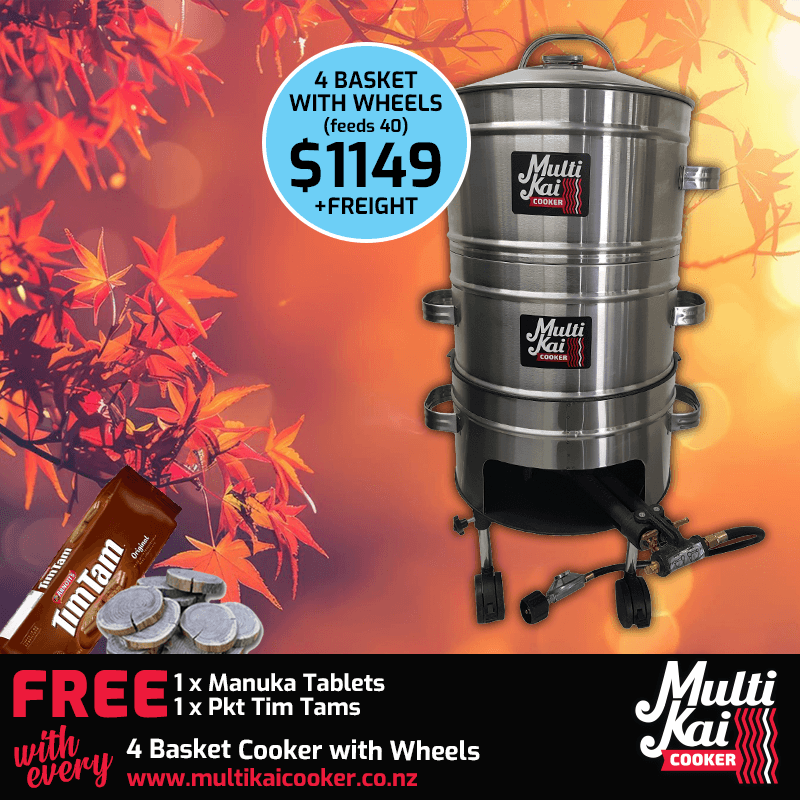 4 Basket Cooker with Wheels (dispatch up to 2 working days once payment has been made)