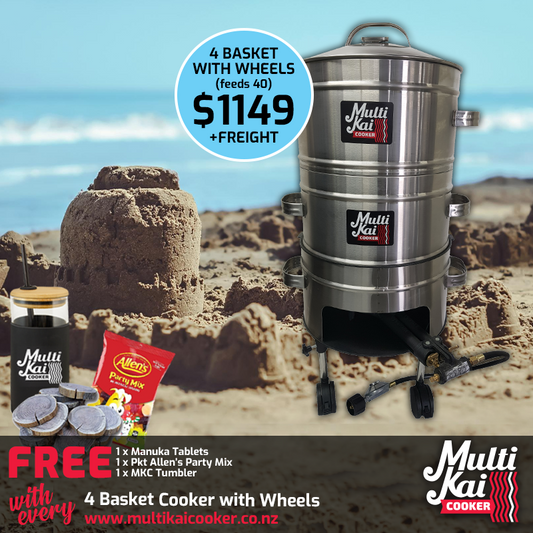 4 Basket Cooker with Wheels (dispatch up to 2 working days once payment has been made)