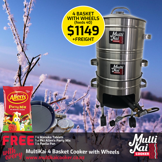 4 Basket Cooker with Wheels (dispatch up to 3 working days once payment has been made)
