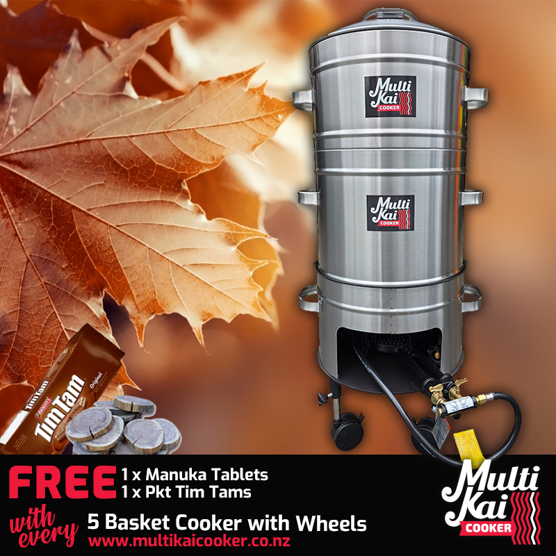 5 Basket Cooker with Wheels (Please allow 4-5 days for dispatch)