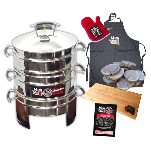 2 Basket Slow Smoker Charcoal Cooker and Free Extras
