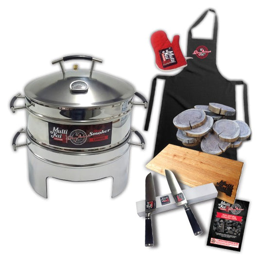 1 Basket Slow Smoker Charcoal Cooker with Free Extras